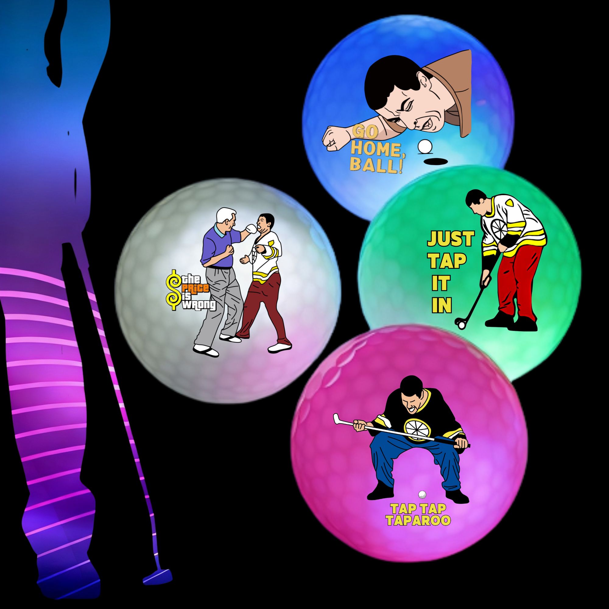 Golf Equipment Gifts - 4 pcs Glow in The Dark