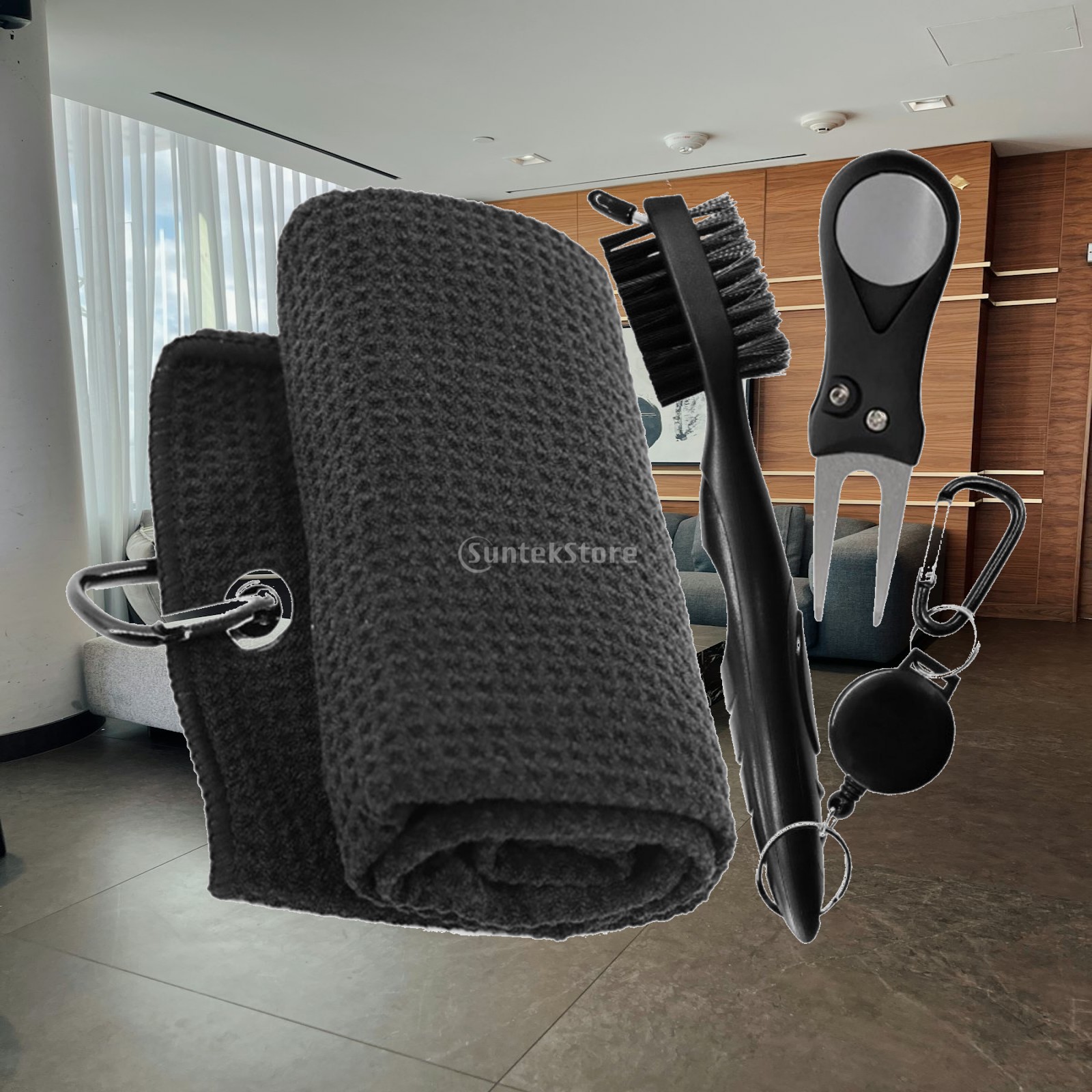 Golf Club Cleaning Brush Porta - Golf Towel Waffle 评论和价格