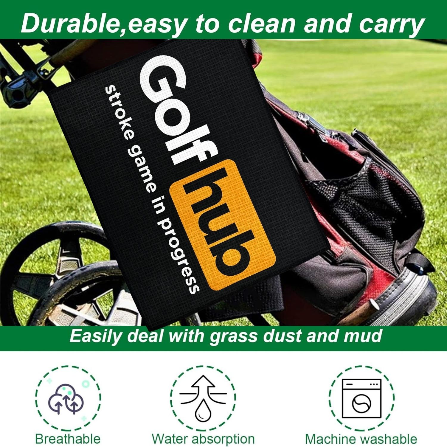 Funny Microfiber Premium Golf  - Golf Towel Waffle 评论和价格