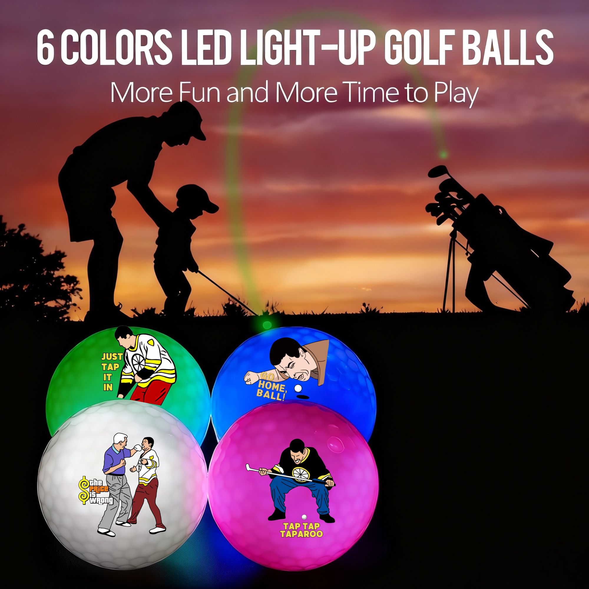 4 pcs Glow in The Dark Golf Ba - Golf Equipment Gifts 评论和价格